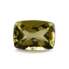 OLIVE QUARTZ BUFFTOP CUSHION 18X13MM 13.07 Cts.