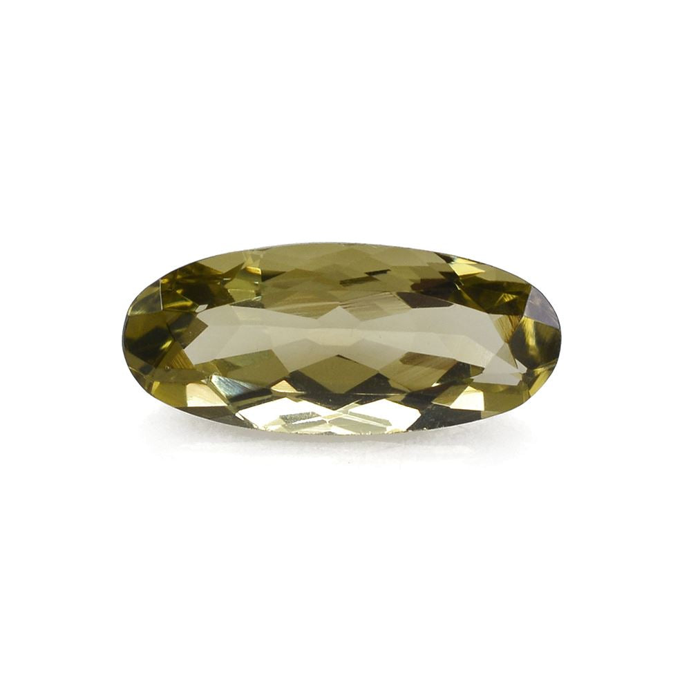 OLIVE QUARTZ CUT OVAL 16X7MM 3.50 Cts.