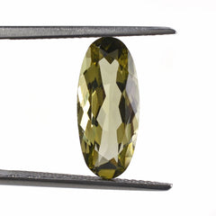 OLIVE QUARTZ CUT OVAL 16X7MM 3.50 Cts.
