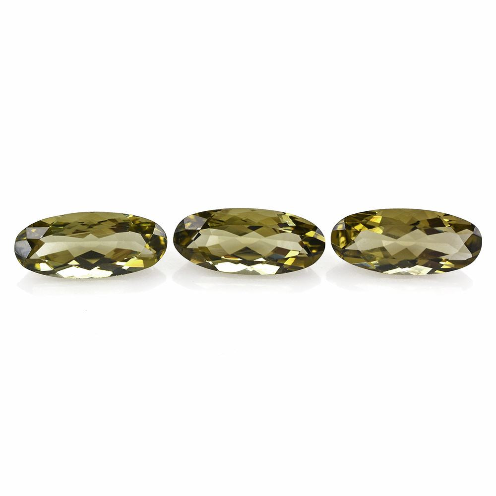 OLIVE QUARTZ CUT OVAL 16X7MM 3.50 Cts.