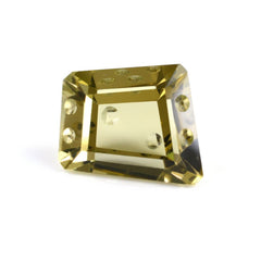 OLIVE QUARTZ CHECKER CUT CUSHION CAB 7MM 1.27 Cts.