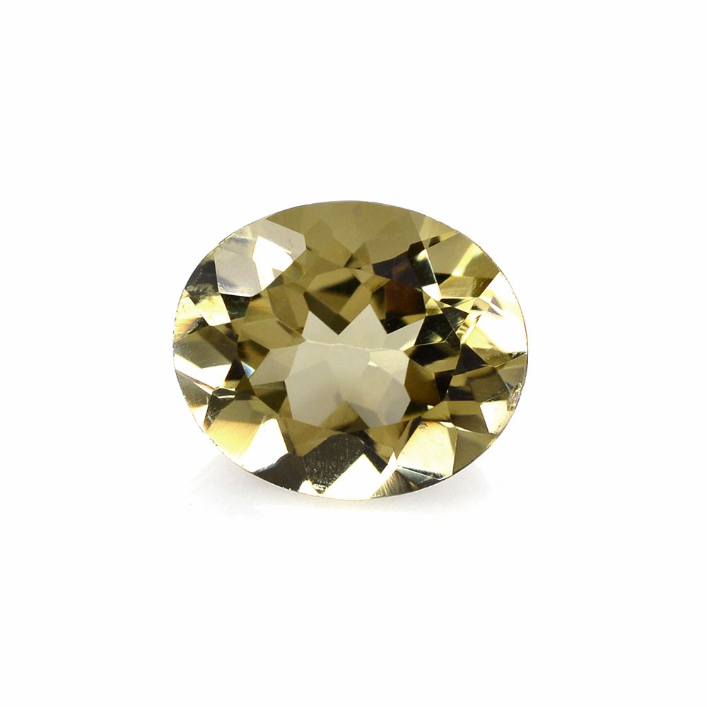 OLIVE QUARTZ CUT OVAL 12X10MM 4.19 Cts.