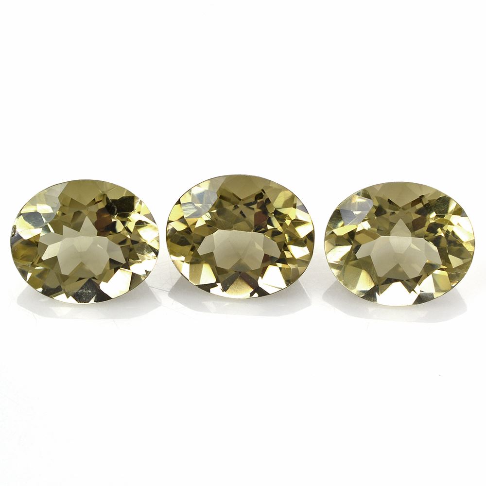 OLIVE QUARTZ CUT OVAL 12X10MM 4.19 Cts.