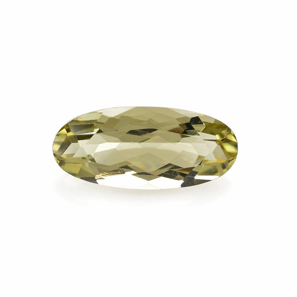 OLIVE QUARTZ CUT OVAL 16X7MM 4.03 Cts.