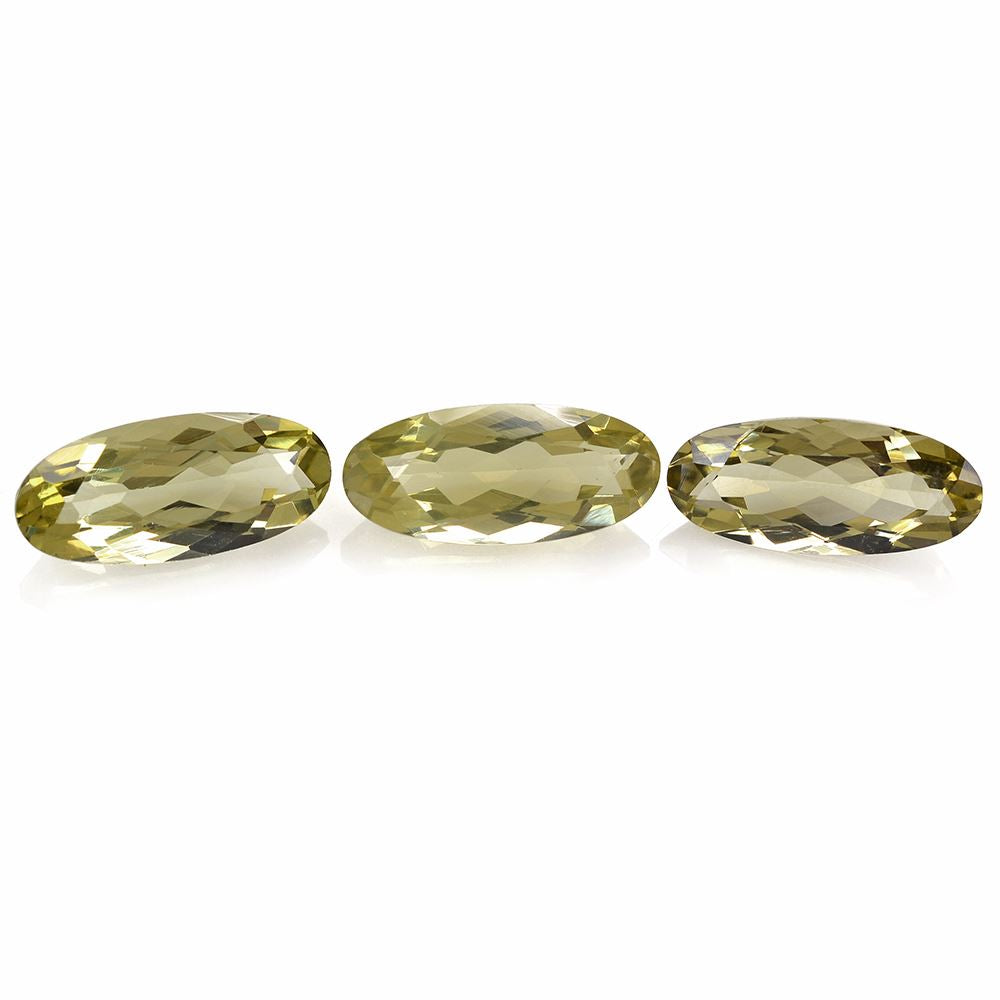 OLIVE QUARTZ CUT OVAL 16X7MM 4.03 Cts.