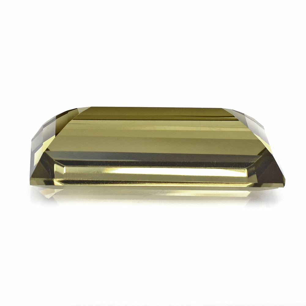 OLIVE QUARTZ CUT BAGUETTE 32X14MM 35.50 Cts.