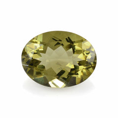 OLIVE QUARTZ CUT OVAL 16X12MM 7.78 Cts.