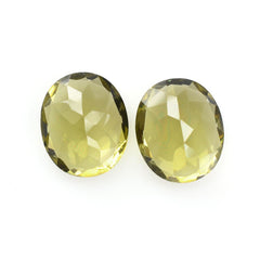 OLIVE QUARTZ CUT OVAL 12X10MM 4.42 Cts.
