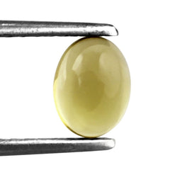 OLIVE QUARTZ OVAL CAB 8X6MM 1.25 Cts.