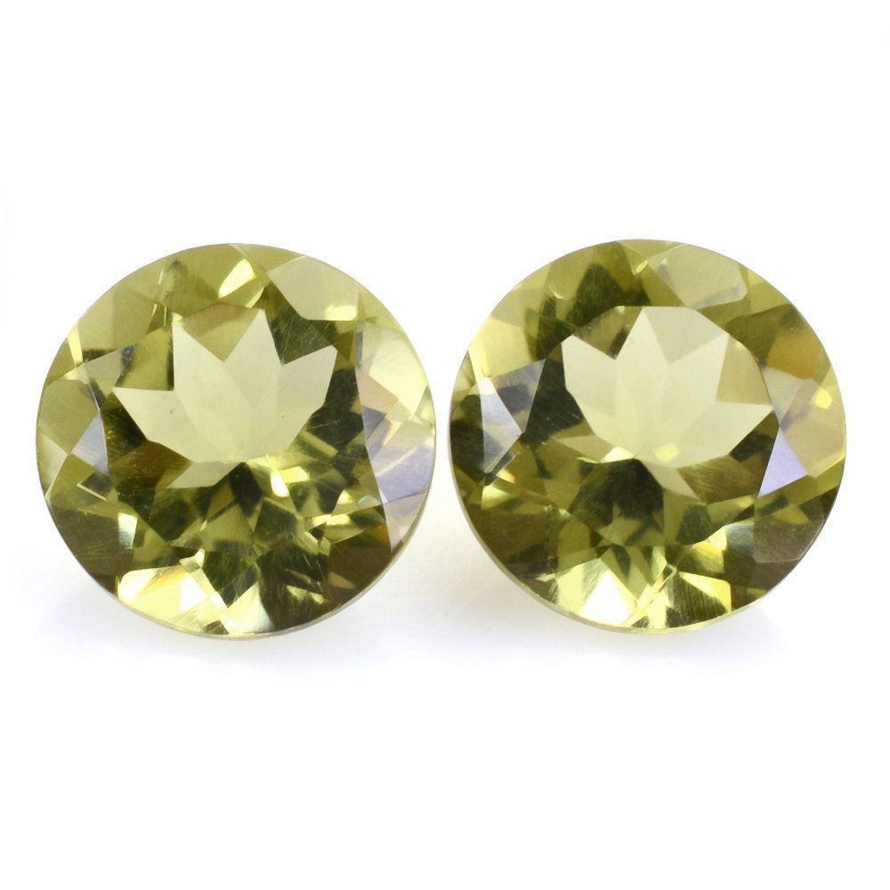 OLIVE QUARTZ CUT ROUND 9MM 2.43 Cts.