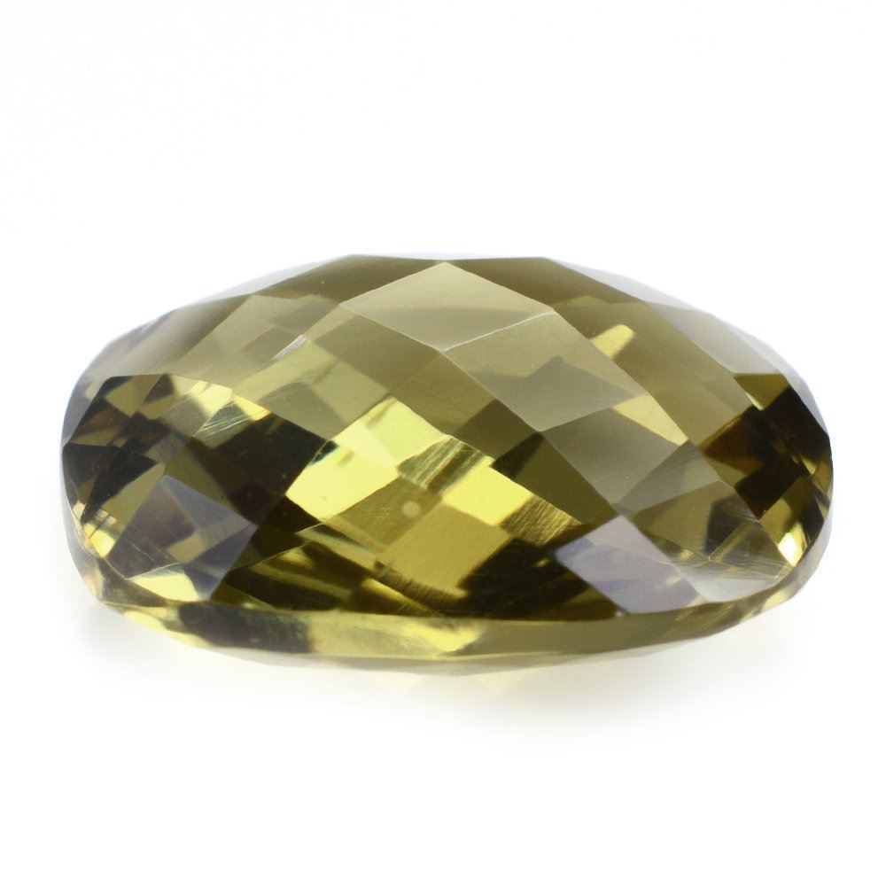 OLIVE QUARTZ BRIOLETTE CUSHION 18MM 16.90 Cts.