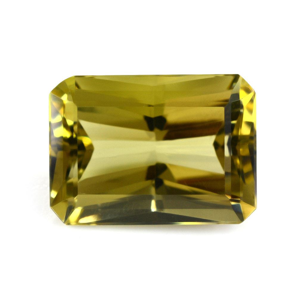 OLIVE QUARTZ FANCY CUT OCTAGON 18X13MM 15.45 Cts.