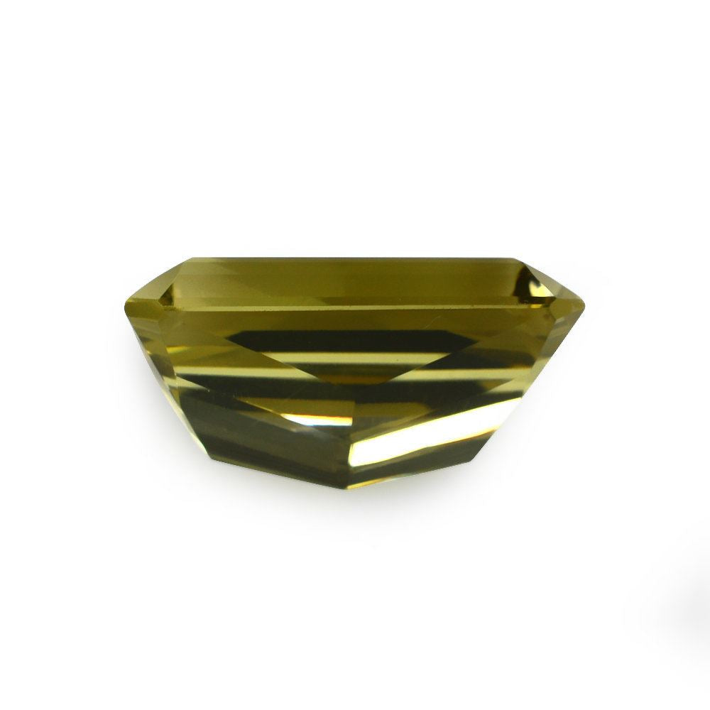 OLIVE QUARTZ FANCY CUT OCTAGON 18X13MM 15.45 Cts.