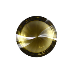 OLIVE QUARTZ BUFFTOP WITH TWISTED CONCAVE BACK ROUND (DES#31) 14MM 9.25 Cts.