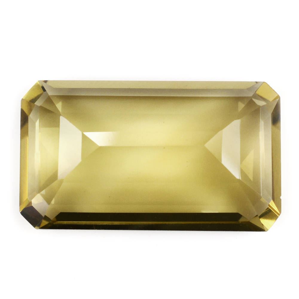 OLIVE QUARTZ CUT BAGUETTE 24X14MM 19.77 Cts.