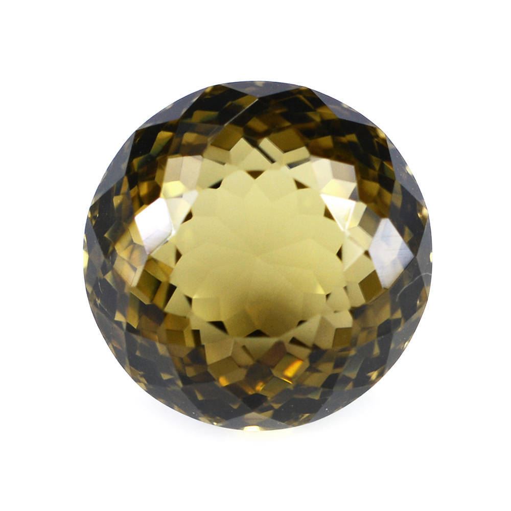 OLIVE QUARTZ PORTUGUESE CUT ROUND (DES#34) 12MM 8.90 Cts.