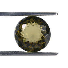 OLIVE QUARTZ PORTUGUESE CUT ROUND (DES#34) 12MM 8.90 Cts.