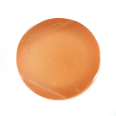 ORANGE MOONSTONE PLAIN ROUND CAB 12MM 6.73 Cts.