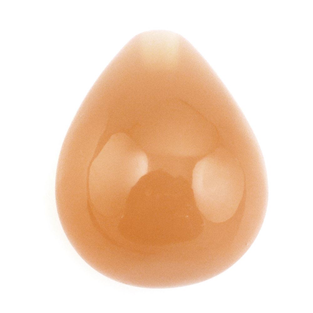 ORANGE MOONSTONE PLAIN DROPS (HALF DRILL) 12X10MM 7.70 Cts.