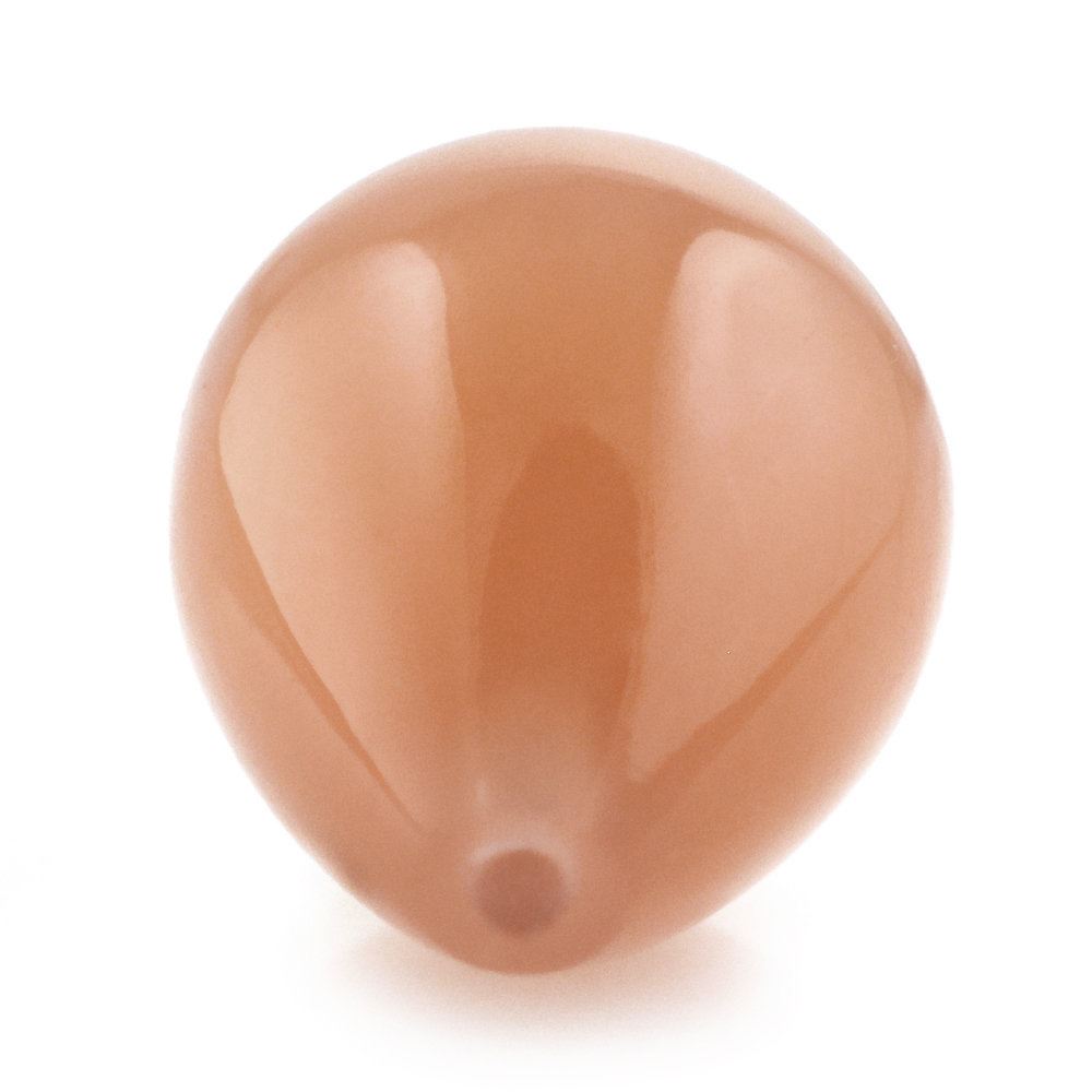 ORANGE MOONSTONE PLAIN DROPS (HALF DRILL) 12X10MM 7.70 Cts.