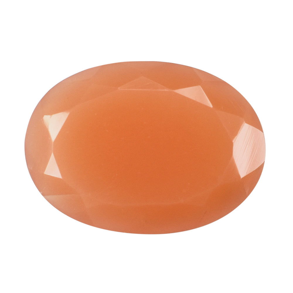 ORANGE MOONSTONE BOTH SIDE TABLE CUT OVAL 18X13MM 7.90 Cts.