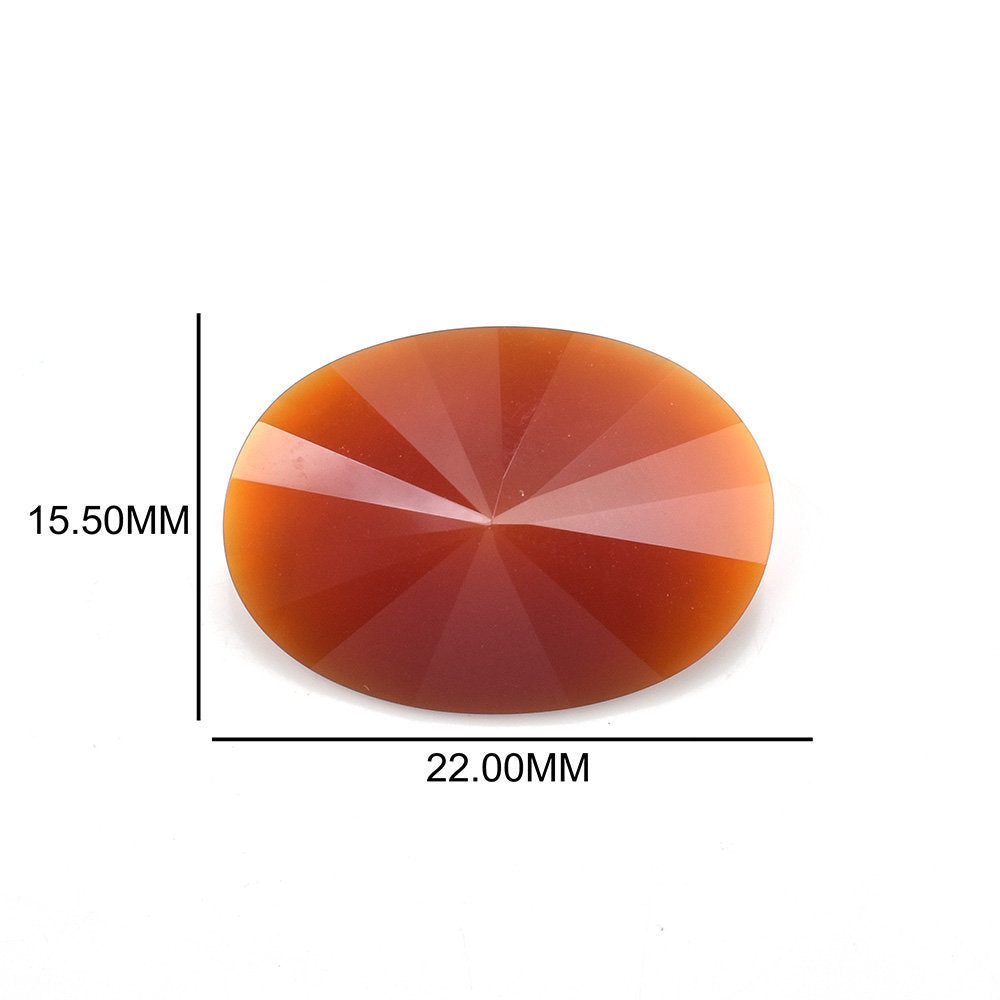ONYX RED SPIRIT SUN CUT OVAL (RED/) 22.00X15.50 MM 13.60 Cts.