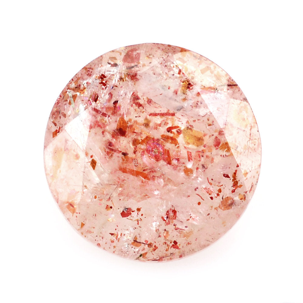 ORANGE FELDSPAR CUT ROUND 8MM 1.72 Cts.