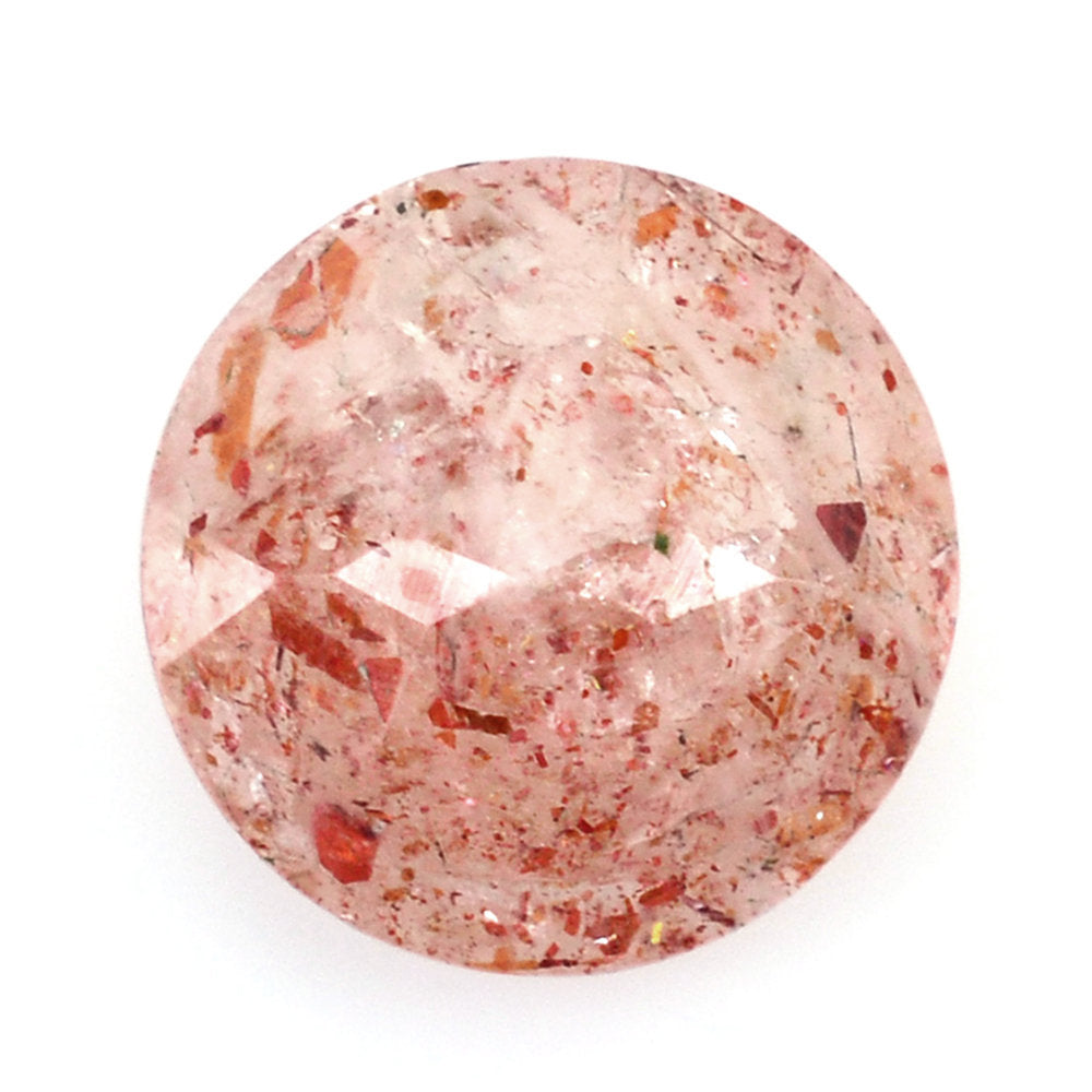 ORANGE FELDSPAR CUT ROUND 8MM 1.72 Cts.