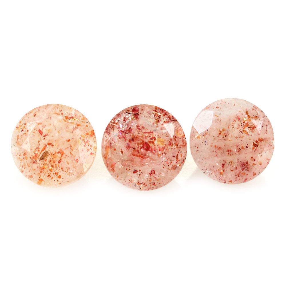 ORANGE FELDSPAR CUT ROUND 8MM 1.72 Cts.