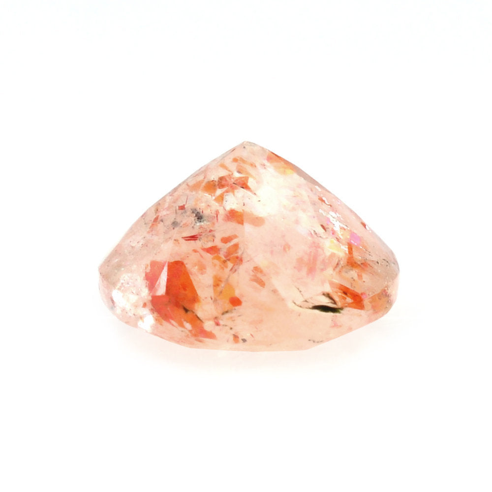 ORANGE FELDSPAR CUT ROUND 7MM 1.15 Cts.