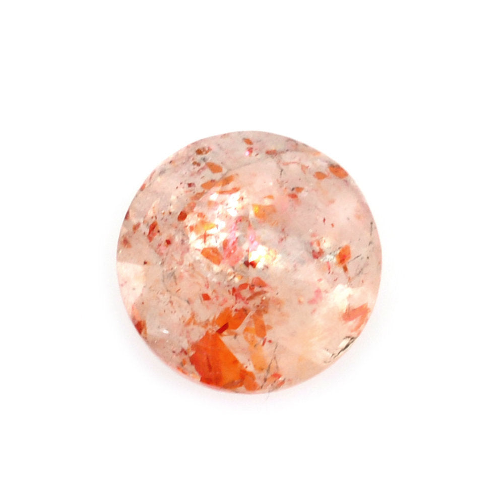 ORANGE FELDSPAR CUT ROUND 7MM 1.15 Cts.