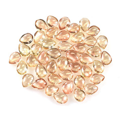 ORANGE SUNSTONE PLAIN LENTIL PEAR 8X6MM 1.07 Cts.