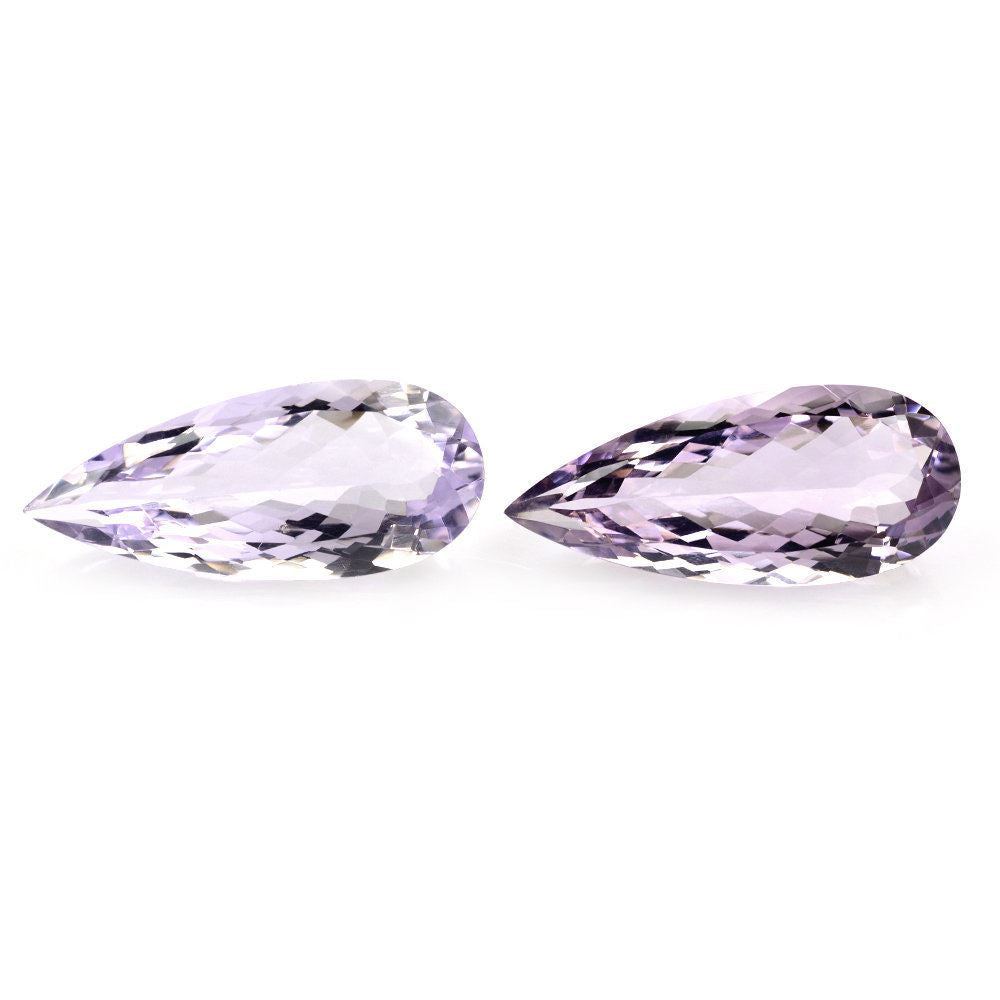 PINK AMETHYST CUT PEAR 30X13MM 17.20 Cts.
