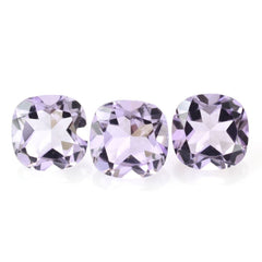 PINK AMETHYST CUT CUSHION 6MM 0.88 Cts.