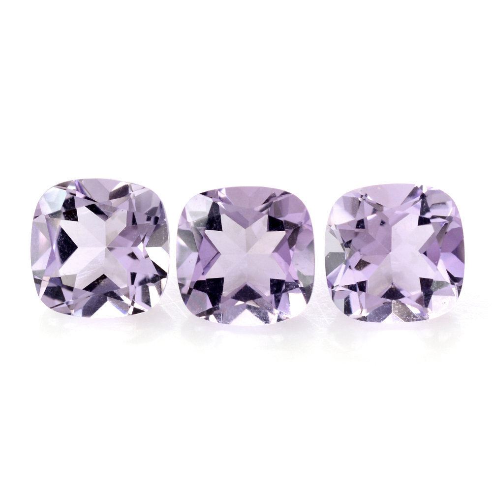 PINK AMETHYST CUT CUSHION 7MM 1.33 Cts.