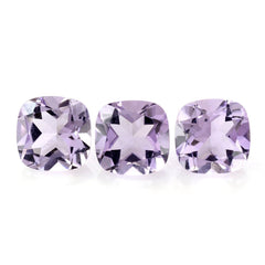 PINK AMETHYST CUT CUSHION 7MM 1.33 Cts.