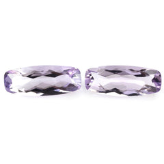 PINK AMETHYST CUT CUSHION ELONGATED 20X8MM 5.60 Cts.