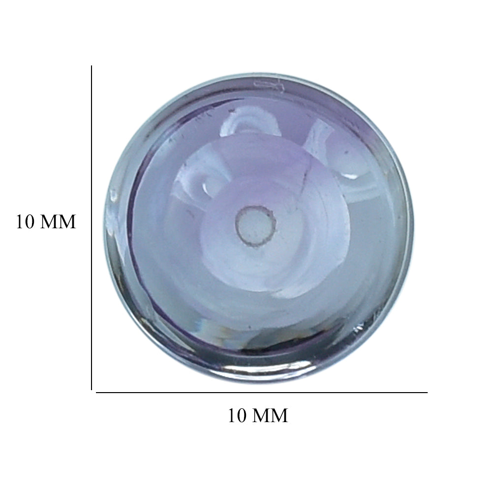 PINK AMETHYST CONCAVE CUT BALL (DES#136) (HALF DRILL) (MEDIUM) 10MM 6.35 Cts.