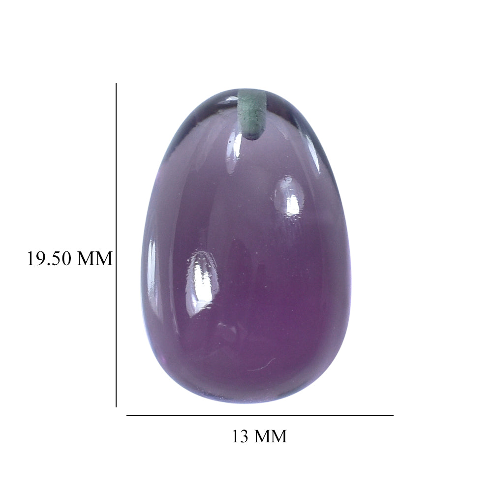 PINK AMETHYST PLAIN EGG (DES#53) (HALF DRILL) (DARK) 19.50X13MM 24.60 Cts.