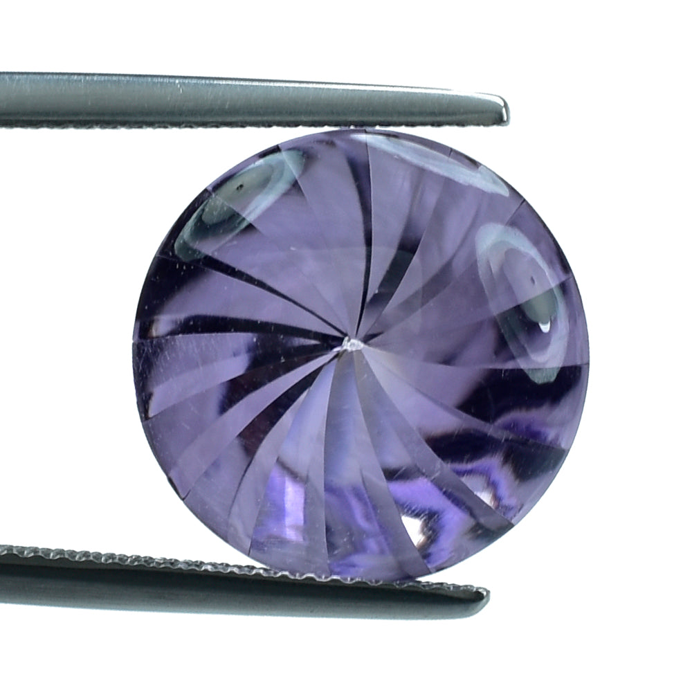 PINK AMETHYST BUFFTOP ROUND WITH TWISTED CONCAVE (DES#31) (MEDIUM) 15MM 9.90 Cts.