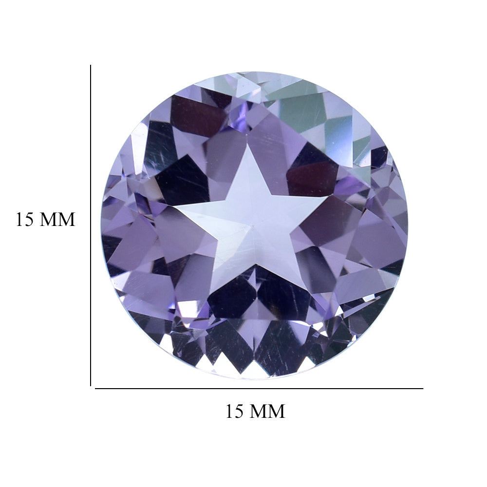 PINK AMETHYST PENTAGON ROUND WITH STAR CUT BACK (DES#44) (MEDIUM) 15MM 10.88 Cts.