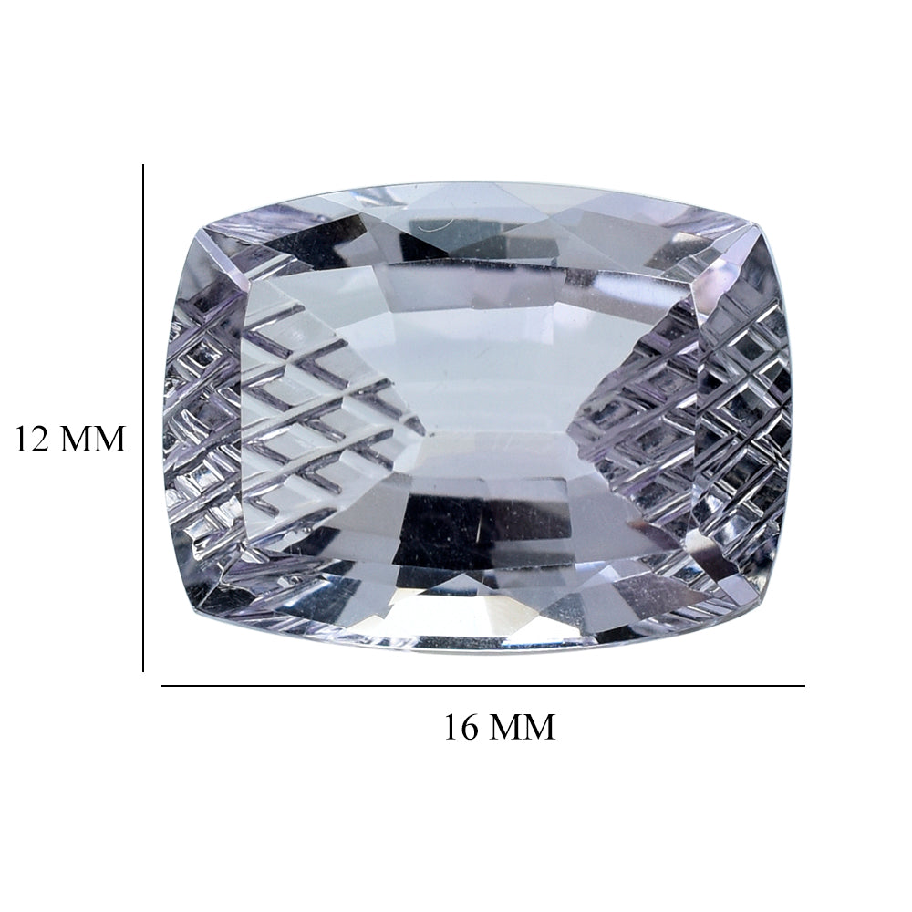PINK AMETHYST STEP CUT CUSHION WITH CARVED SIDES (DES#78) (LITE) 16X12MM 10.22 Cts.