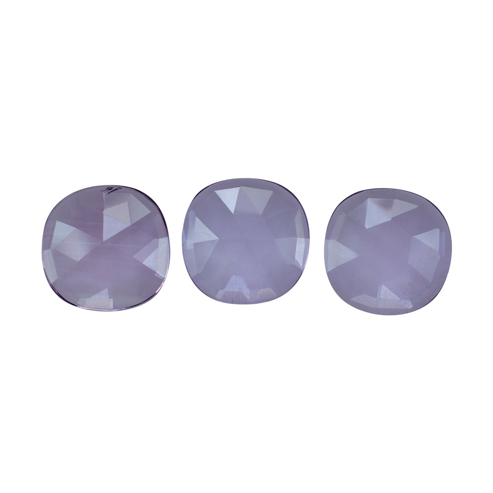 PINK AMETHYST ROSE CUT CUSHION CAB (LITE) 17MM 7.92 Cts.