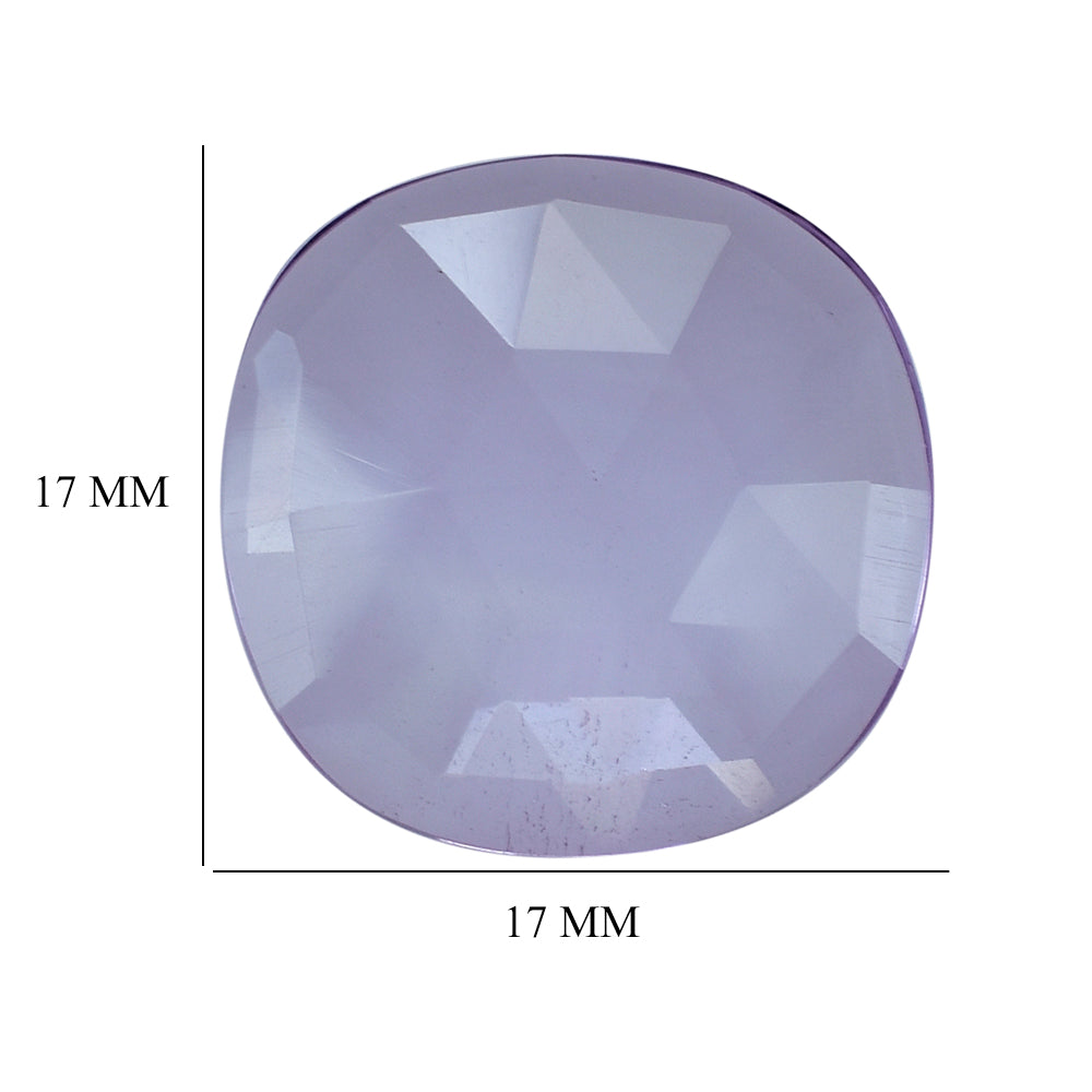 PINK AMETHYST ROSE CUT CUSHION CAB (LITE) 17MM 7.92 Cts.