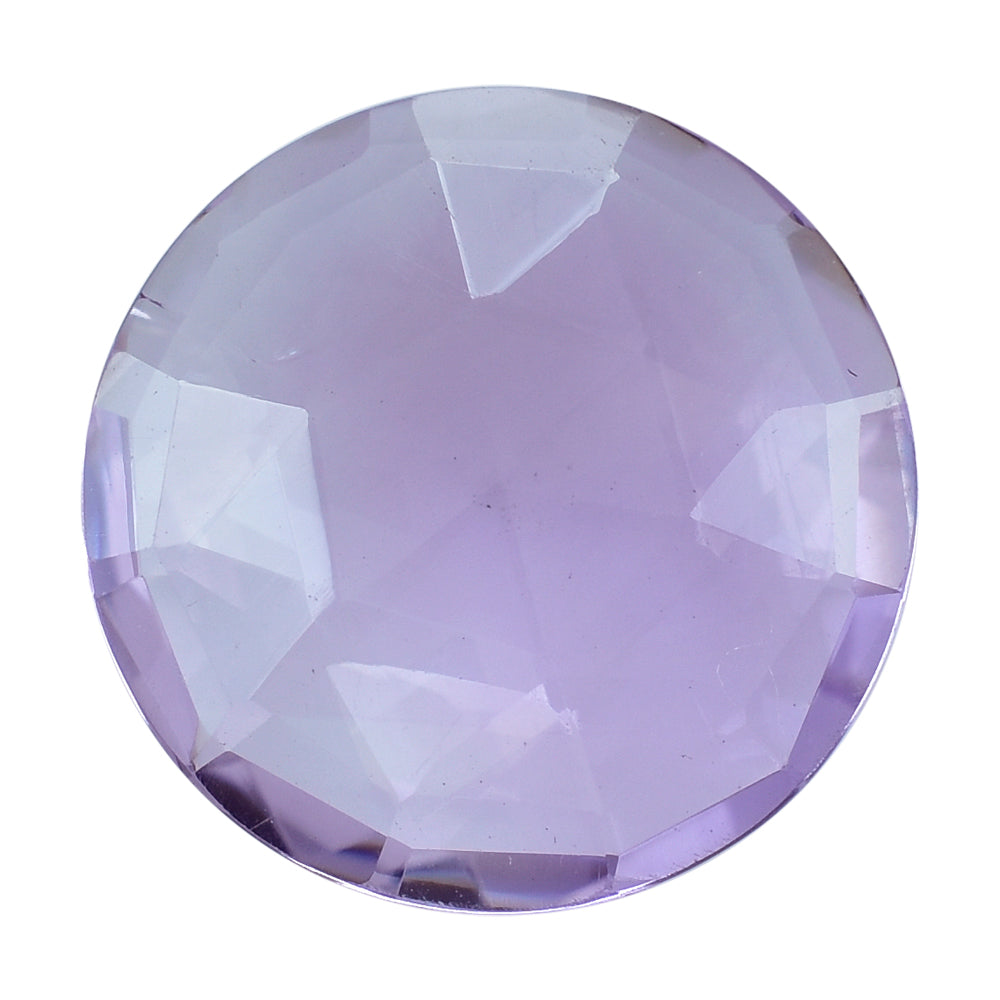 PINK AMETHYST ROSE CUT BRIOLETTE ROUNDISH 15MM 6.35 Cts.