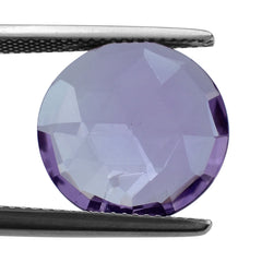 PINK AMETHYST ROSE CUT BRIOLETTE ROUNDISH 15MM 6.35 Cts.