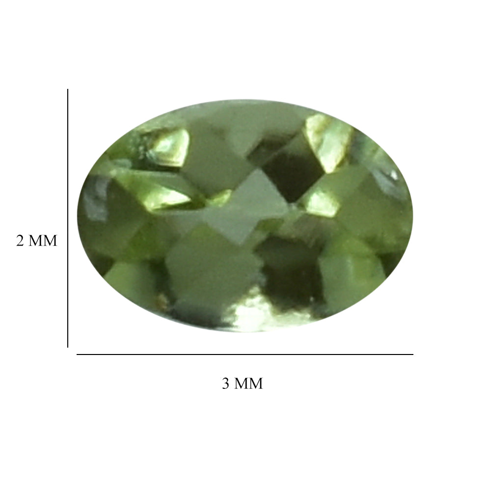 PERIDOT BUFFTOP OVAL (CLEAN) 3X2MM 0.06 Cts.