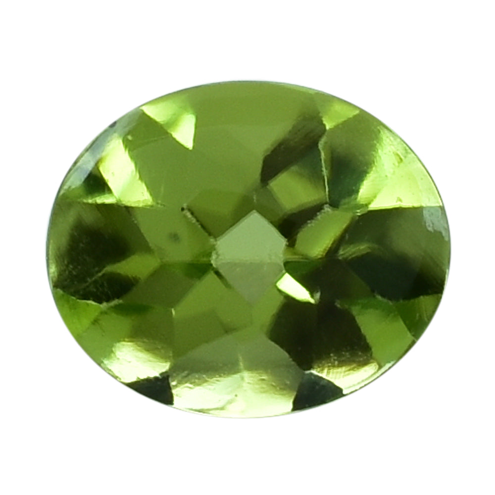 PERIDOT BUFFTOP OVAL (CLEAN) 6X5MM 0.66 Cts.