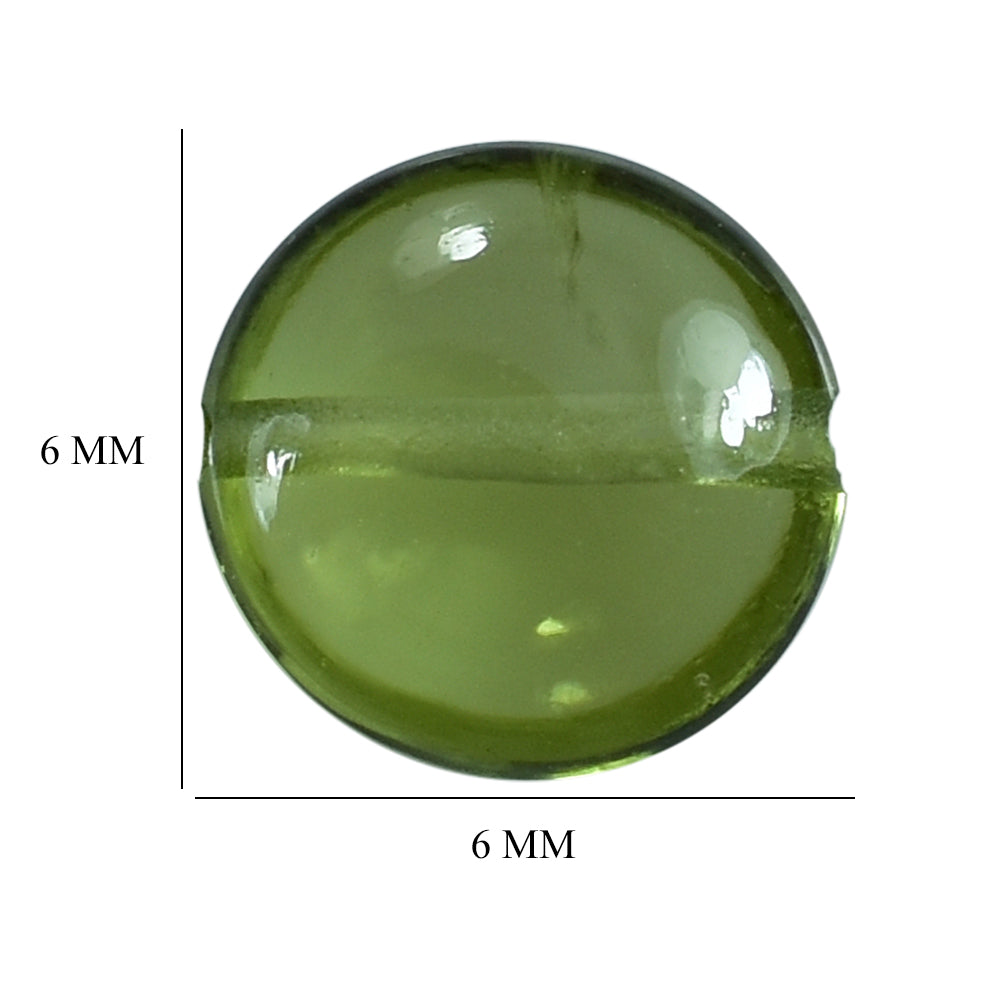 PERIDOT PLAIN BATTI (FULL DRILL) (SI) 6MM 0.93 Cts.