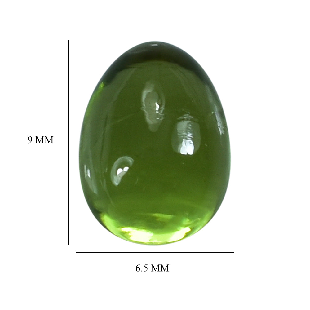 PERIDOT PLAIN EGGS (CLEAN) 9X6.50MM 3.68 Cts.